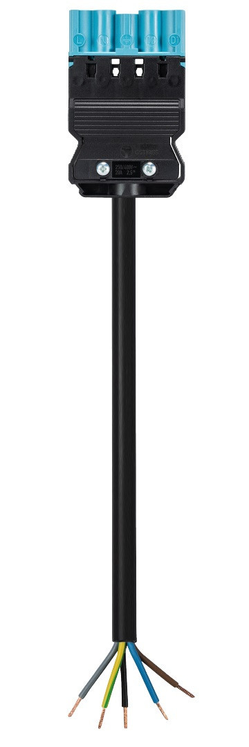 Wieland GST18i5 Gst18i5 Aansluitsnoer male 2,5MM² 4 meter dca pastelblauw