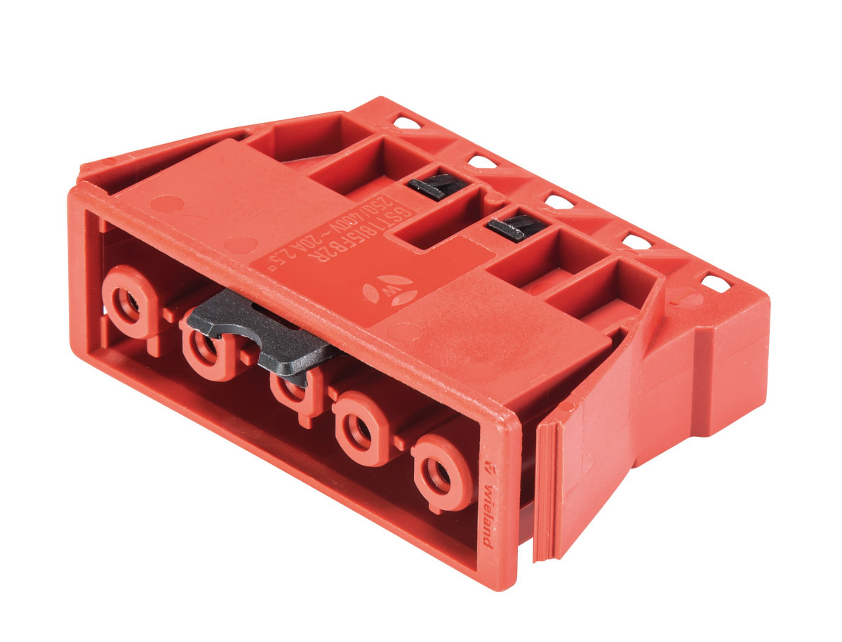 Wieland GST18I5 Gst18i5f Chassisdeel female 5-polig tomatenrood
