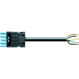 Wieland Gst18i5 patchkabel gebouwinstallatie 5P contrastekker (female) vrij kabeluiteinde 3000MM gst18i5ksb2530pb02
