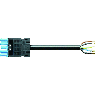 Wieland Gst18i5 patchkabel gebouwinstallatie 5P contrastekker (female) vrij kabeluiteinde 8000MM gst18i5ksb25h80pb02
