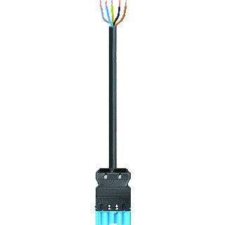 Wieland Gst18i5 patchkabel gebouwinstallatie 5P stekker vrij kabeluiteinde 6000MM gst18i5kss15h60pb02