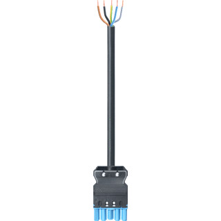 Wieland Gst18i5 patchkabel gebouwinstallatie 5P contrastekker (female) vrij kabeluiteinde 500MM