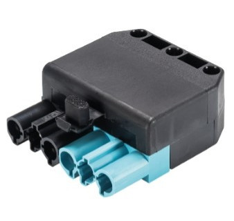Wieland GST18I6 Male Connector gst18i6s S1NZR1V zwart/pastelblauw