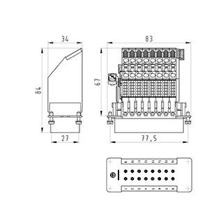 Wieland REVOS Klemadapter Bas baf KL 16 2,5 50