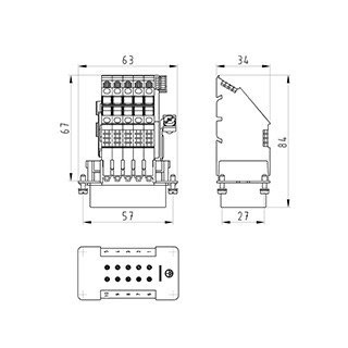 Wieland REVOS Klemadapter Bas bas KR 10 4,0 50
