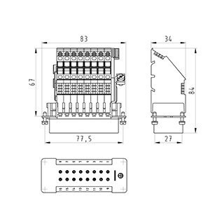 Wieland REVOS Klemadapter Bas bas KR 16 4,0 50