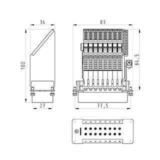 Wieland REVOS Klemadapter Bas bas LL 16 4,0 50