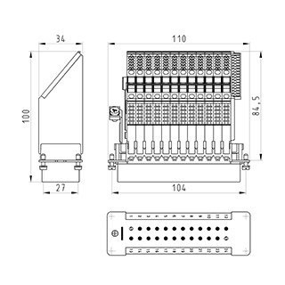 Wieland REVOS Klemadapter Bas bas LL 24 4,0 69