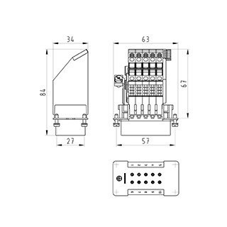 Wieland REVOS Klemadapter Bas sas KL 10 4,0 50