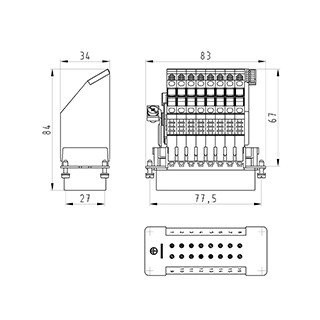 Wieland REVOS Klemadapter Bas sas KL 16 4,0 50