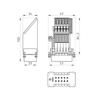 Wieland REVOS Klemadapter Bas sas LL 10 4,0 50