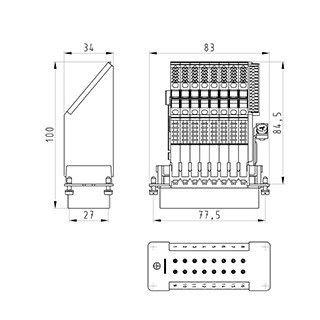 Wieland REVOS Klemadapter Bas sas LL 16 4,0 50