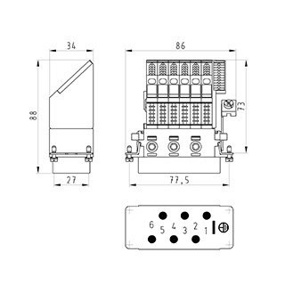Wieland REVOS Klemadapter Pow sas WR 6 6,0 40 ag