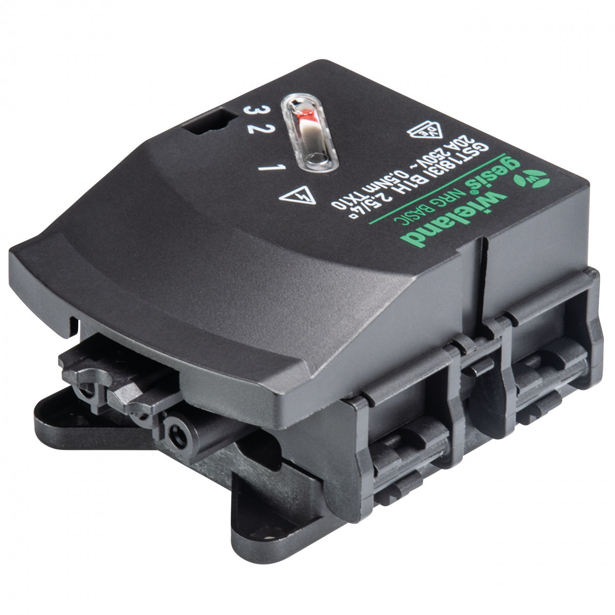 Wieland VLAKBAND nrg5x2,5/4 adapter gst18i3 met fasekeuze zwart