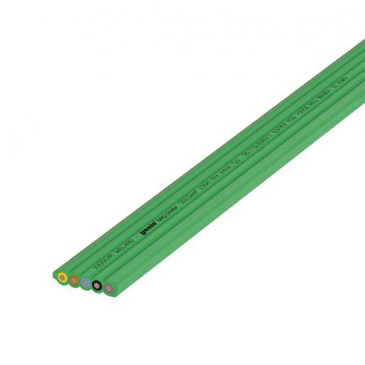 Wieland nrg5x2,5/4 vlakkabel 5G2,5MM2 PVC groen