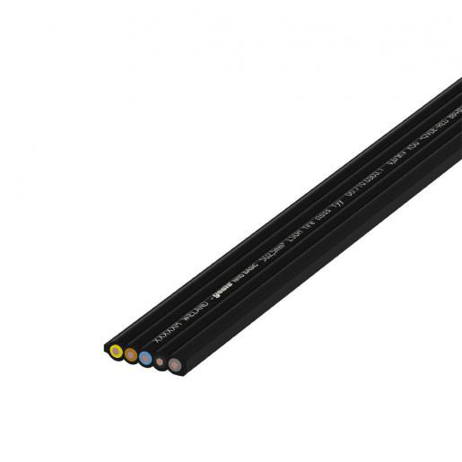 Wieland nrg5x2,5/4 vlakkabel 5G2,5MM2 PVC zwart