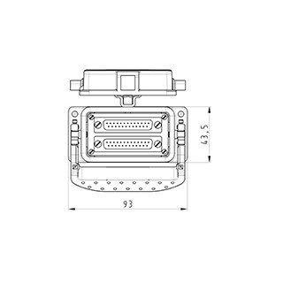 Wieland Revos behuizing rechthoekige connectoren ip54 B43MM H28MM aanbouwbehuizing