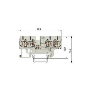 Wieland WKFN verbindingsrijgklem 0,13-4MM² eendr. grijs