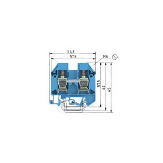 Wieland WK verbindingsrijgklem 1,5-25MM² eendr. 16-25MM² meerdr. blauw