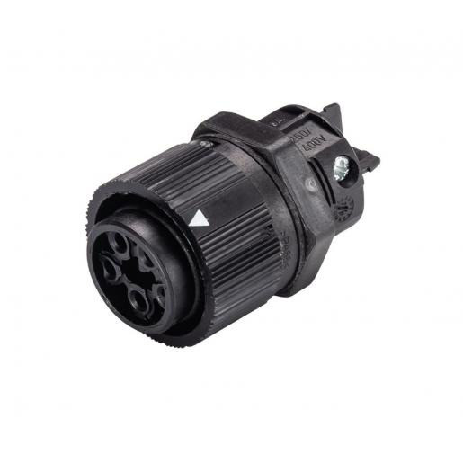 Wieland RST mini apparatuuraansluiting voor insteekbare gebouwinstallatie 4P contrasteker (female) recht