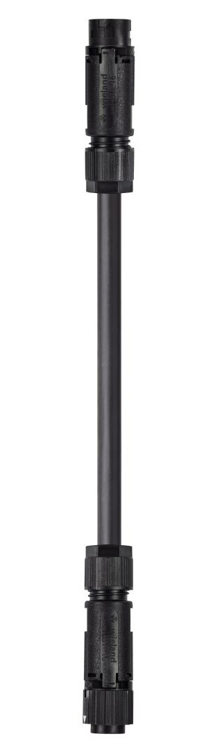 Wieland RST16I2 Rst16i2 Koppelsnoer 1,5MM² schroef 2 meter H05VV-F eca zwart