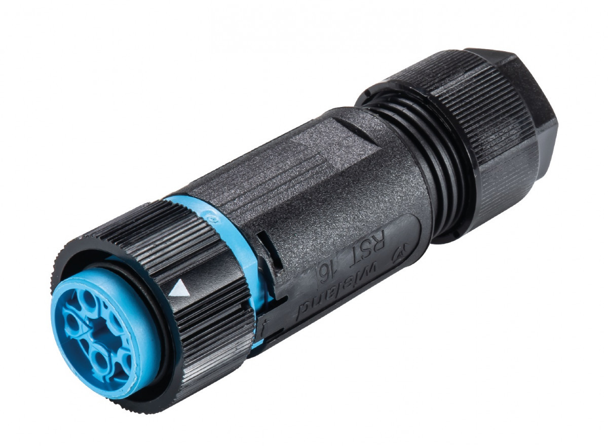 Wieland Rst16i5 female connector met trekontlasting 7.1-13MM2 blauw