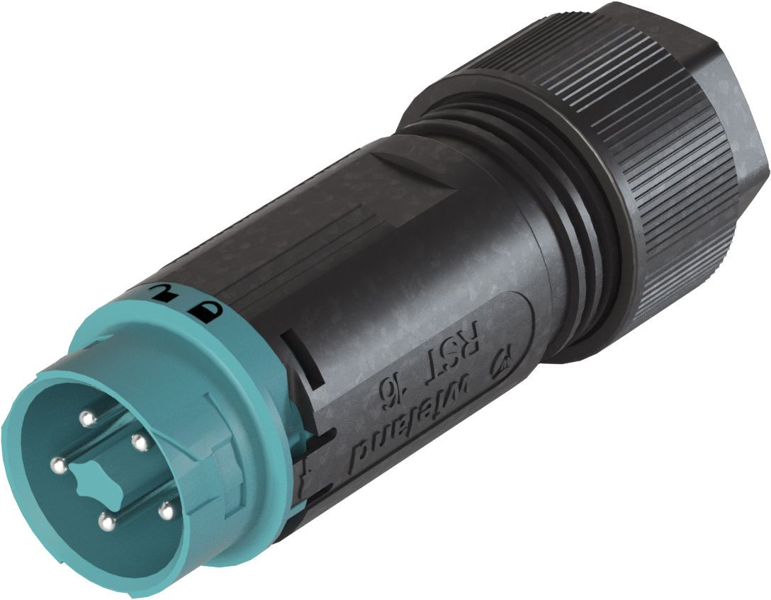 Wieland RST16I5 Rst16i5 Male connector 5-polig met trekontlasting kabeldia 10 - 14,5MM