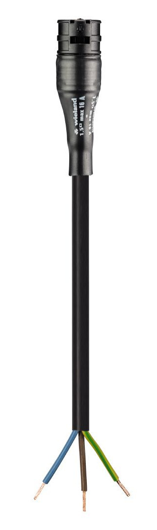 Wieland Rst20i3 kabel F/-1,5MM2 4M zwart rubber 60°C