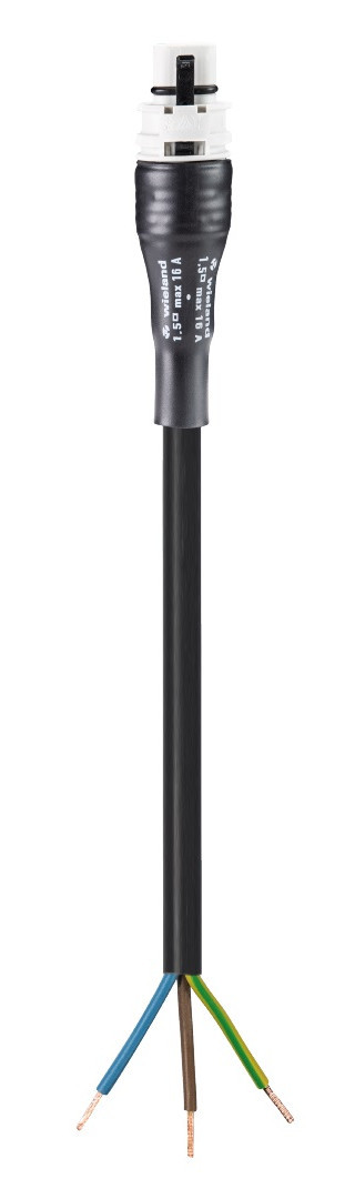 Wieland Rst20i3 kabel M/-2,5MM2 3M grijs rubber 60°C