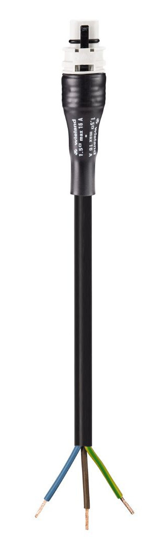 Wieland Rst20i3 kabel M/-2,5MM2 4M grijs rubber 60°C