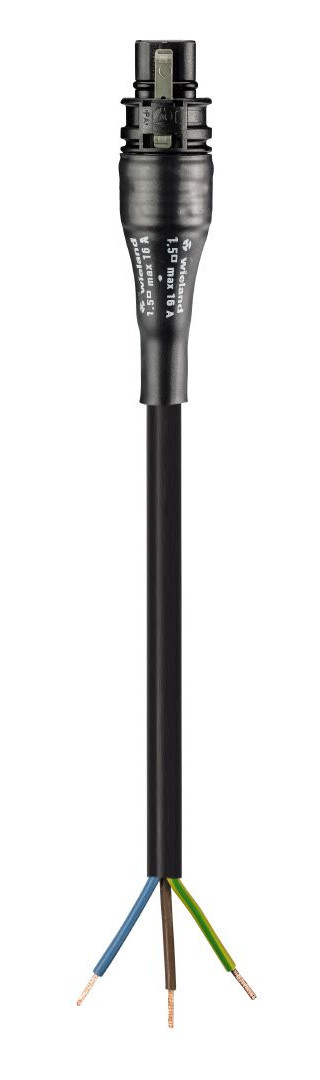 Wieland RST20I3 Rst20i3 Aansluitsnoer male 1,5MM² 5M zwart rubber