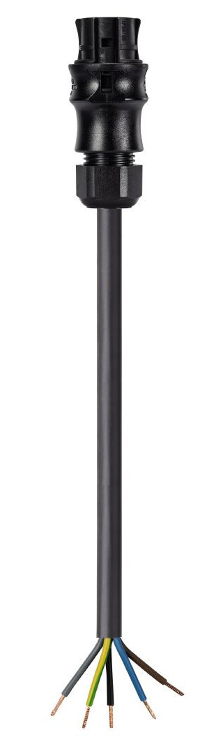 Wieland Rst20i5 kabel F/-1,5MM2 0,5M zwart PVC 70°C