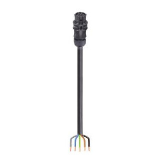Wieland Rst20i5 patchkabel gebouwinstallatie 5P contrastekker (female) vrij kabeluiteinde 1000MM rst20i5ksb- 15 10SW