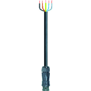 Wieland Rst20i5 patchkabel gebouwinstallatie 5P contrastekker (female) vrij kabeluiteinde 3000MM rst20i5ksb- 40P 30SW