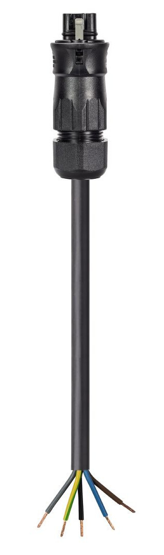 Wieland Rst20i5 kabel M/-2,5MM2 10M zwart rubber 60°C