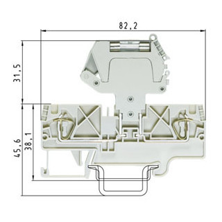 Wieland Trenngrundklemme WKFN 4 TKG/35