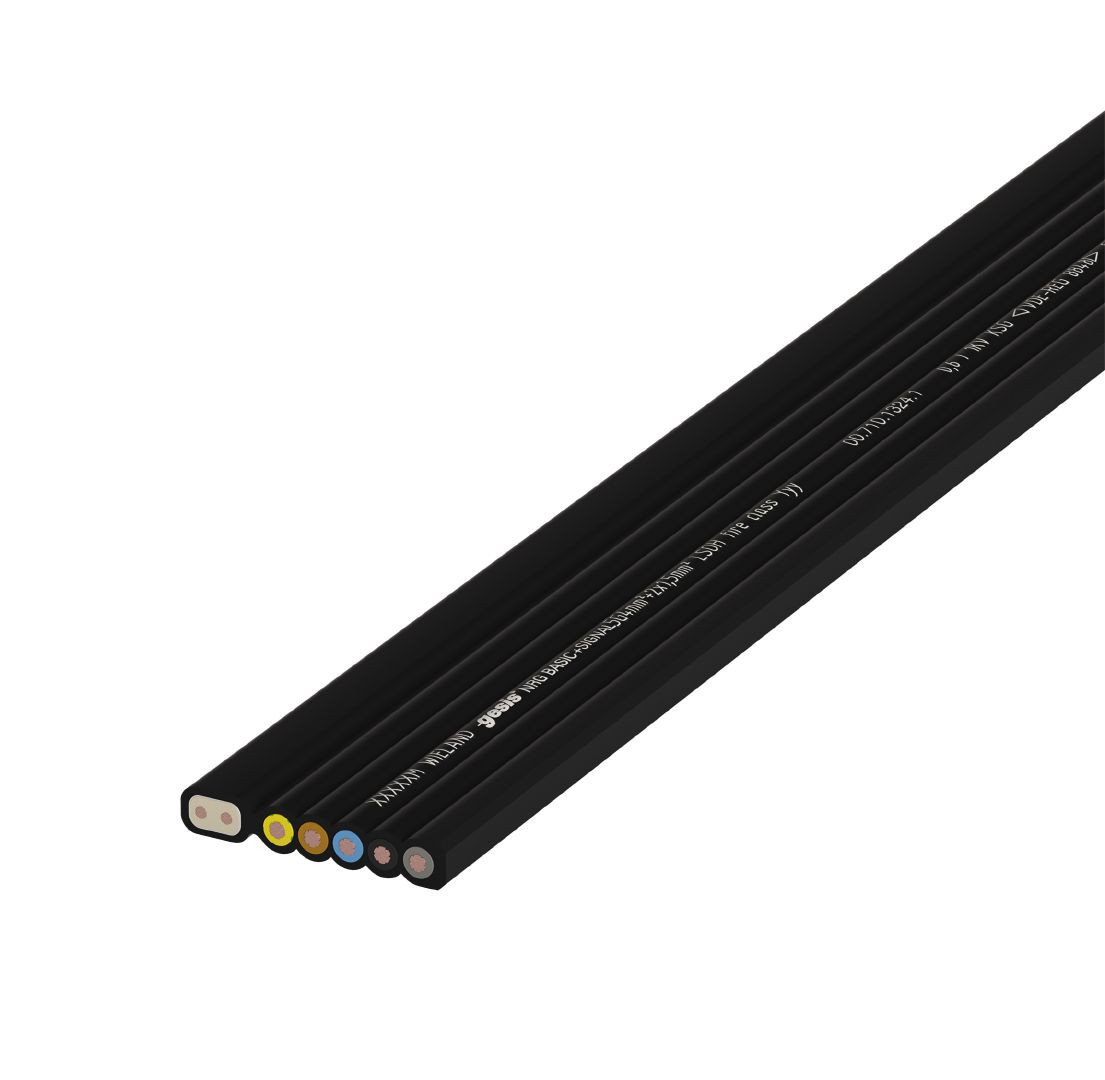 Wieland VLAKBAND Vlakkabel 5g4+2x1,5 b2ca os