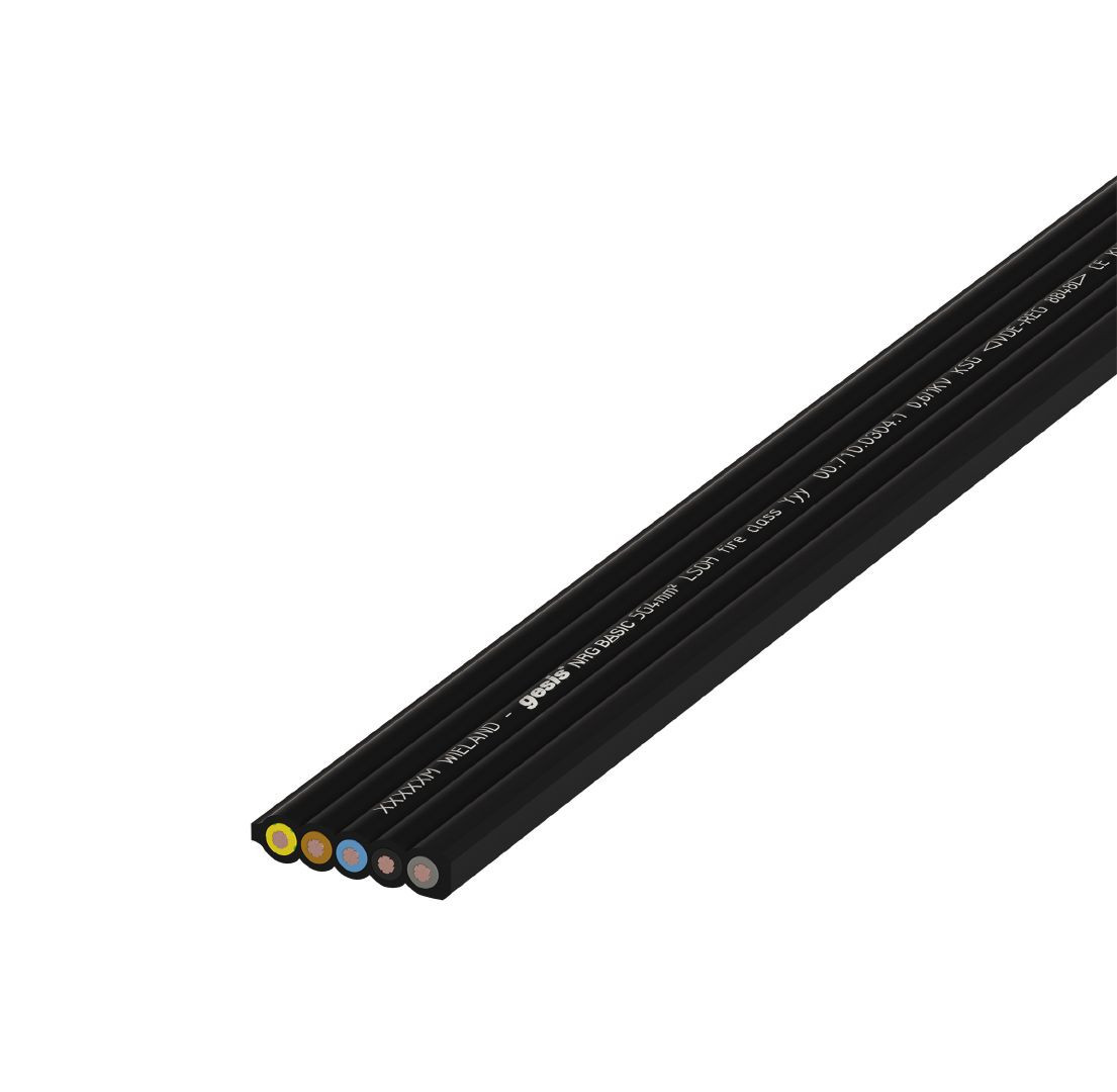 Wieland VLAKBAND Vlakkabel 5G4MM2 b2ca zwart