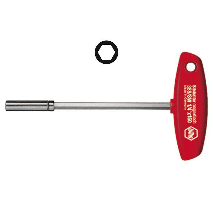 Wiha Bevestigingsgereedschap T-greep magnetische bithouder 1/4" 388 150MM