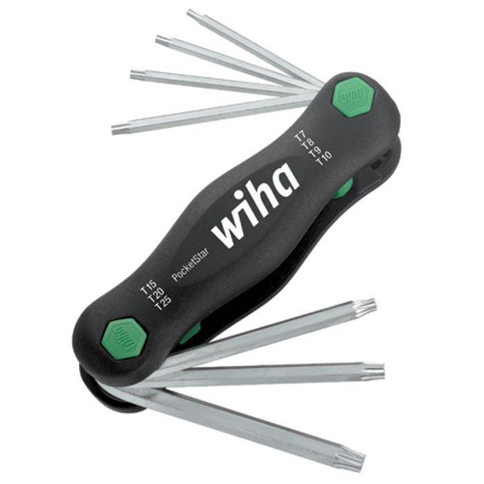 Wiha Bevestigingsgereedschap Torxsleutelset pocketstar uitklaphouder 363P T7-T25, 7-delig