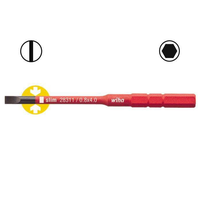Wiha Bevestigingsgereedschap Slimbit electric sleufkop 2831-10 3,5MM 1.4 NM