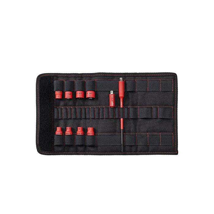 Wiha Bevestigingsgereedschap Doppenset 1/4" torquevario®-S electric 1000V vde 7209N, 11-delig Wiha Bevestigingsgereedschap Doppenset 1/4" torquevario®-S electric 1000V vde 7209N, 11-delig