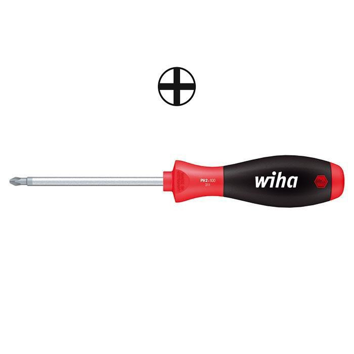 Wiha Bevestigingsgereedschap Kruiskopschroevendraaier softfinish ronde schacht 311 ph3x150
