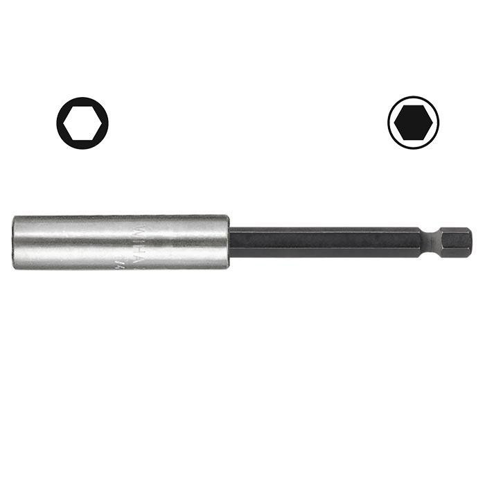 Wiha Bevestigingsgereedschap Magnetische bithouder 1/4" E 6,3 met borgring 7143 150MM Wiha Bevestigingsgereedschap Magnetische bithouder 1/4" E 6,3 met borgring 7143 150MM