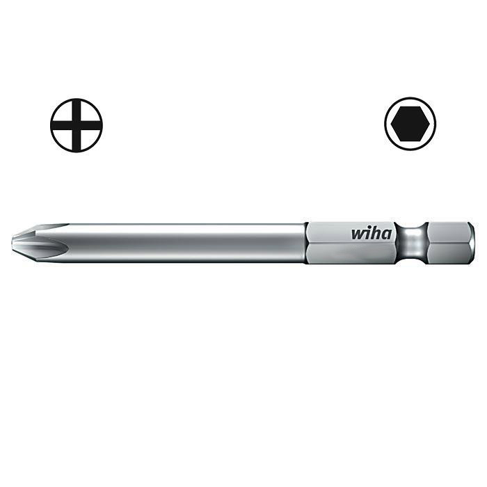 Wiha Bevestigingsgereedschap Professional bit 1/4" e6,3 kruiskop 7041Z ph2x50 Wiha Bevestigingsgereedschap Professional bit 1/4" e6,3 kruiskop 7041Z ph2x50