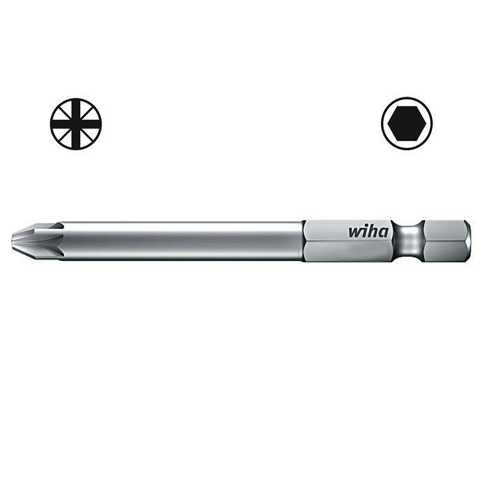 Wiha Bevestigingsgereedschap Professional bit 1/4" e6,3 kruiskop 7042Z pz1x90 Wiha Bevestigingsgereedschap Professional bit 1/4" e6,3 kruiskop 7042Z pz1x90