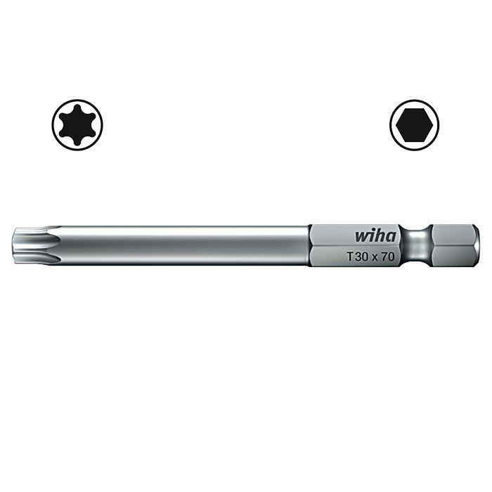Wiha Bevestigingsgereedschap Professional bit 1/4" e6,3 torx 7045Z t6x70 Wiha Bevestigingsgereedschap Professional bit 1/4" e6,3 torx 7045Z t6x70