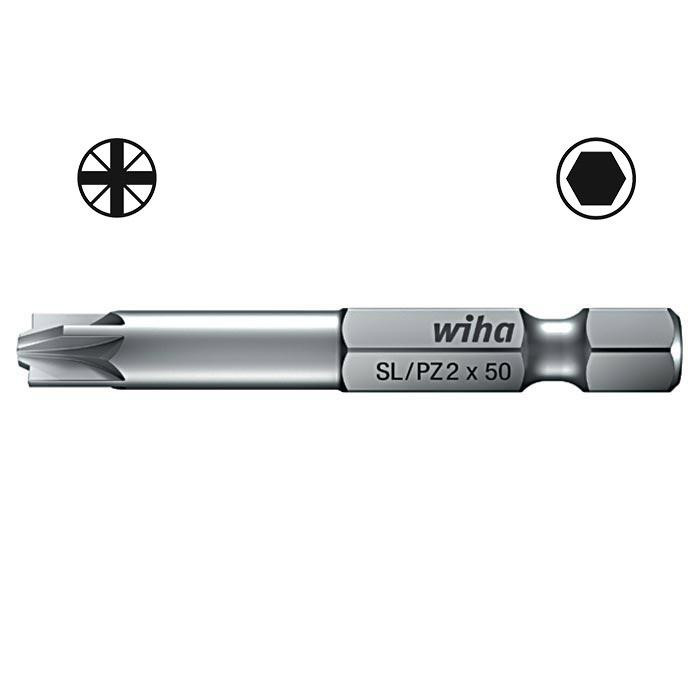 Wiha Bevestigingsgereedschap Professional bit 1/4" e6,3 7049 xeno SL/pz1x50 Wiha Bevestigingsgereedschap Professional bit 1/4" e6,3 7049 xeno SL/pz1x50