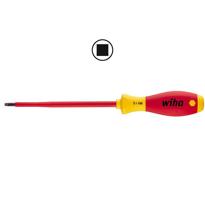 Wiha Bevestigingsgereedschap Schroevendraaier softfinish electric 1000V robertson 2 358N 2,8x1 Wiha Bevestigingsgereedschap Schroevendraaier softfinish electric 1000V robertson 2 358N 2,8x1