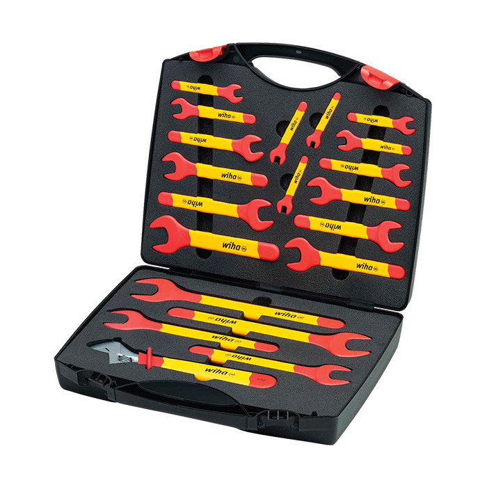 Wiha Bevestigingsgereedschap Steeksleutelset 1000V vde 5590N 6-32MM, 21-delig Wiha Bevestigingsgereedschap Steeksleutelset 1000V vde 5590N 6-32MM, 21-delig